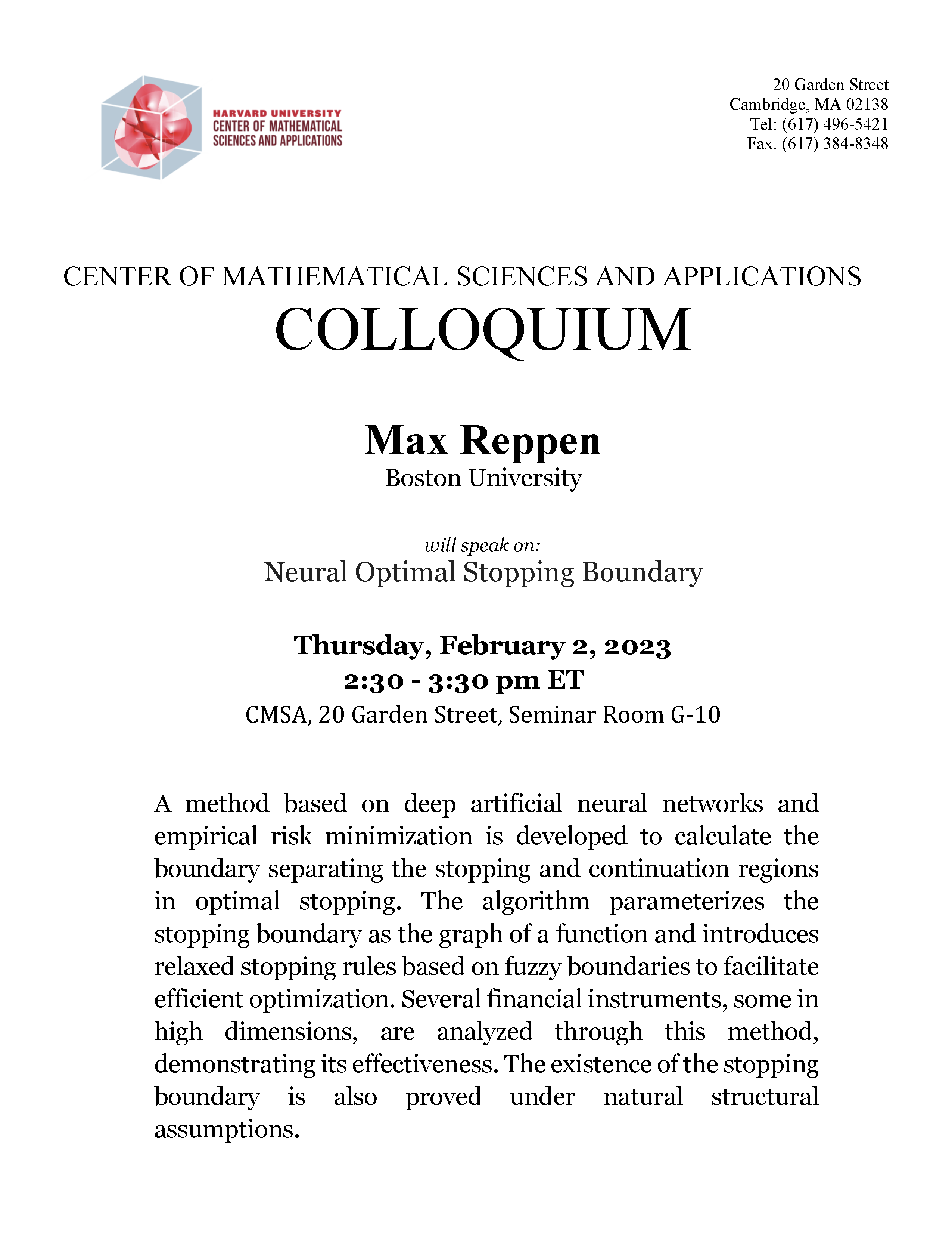 02CMSA Colloquium 02.02.2023