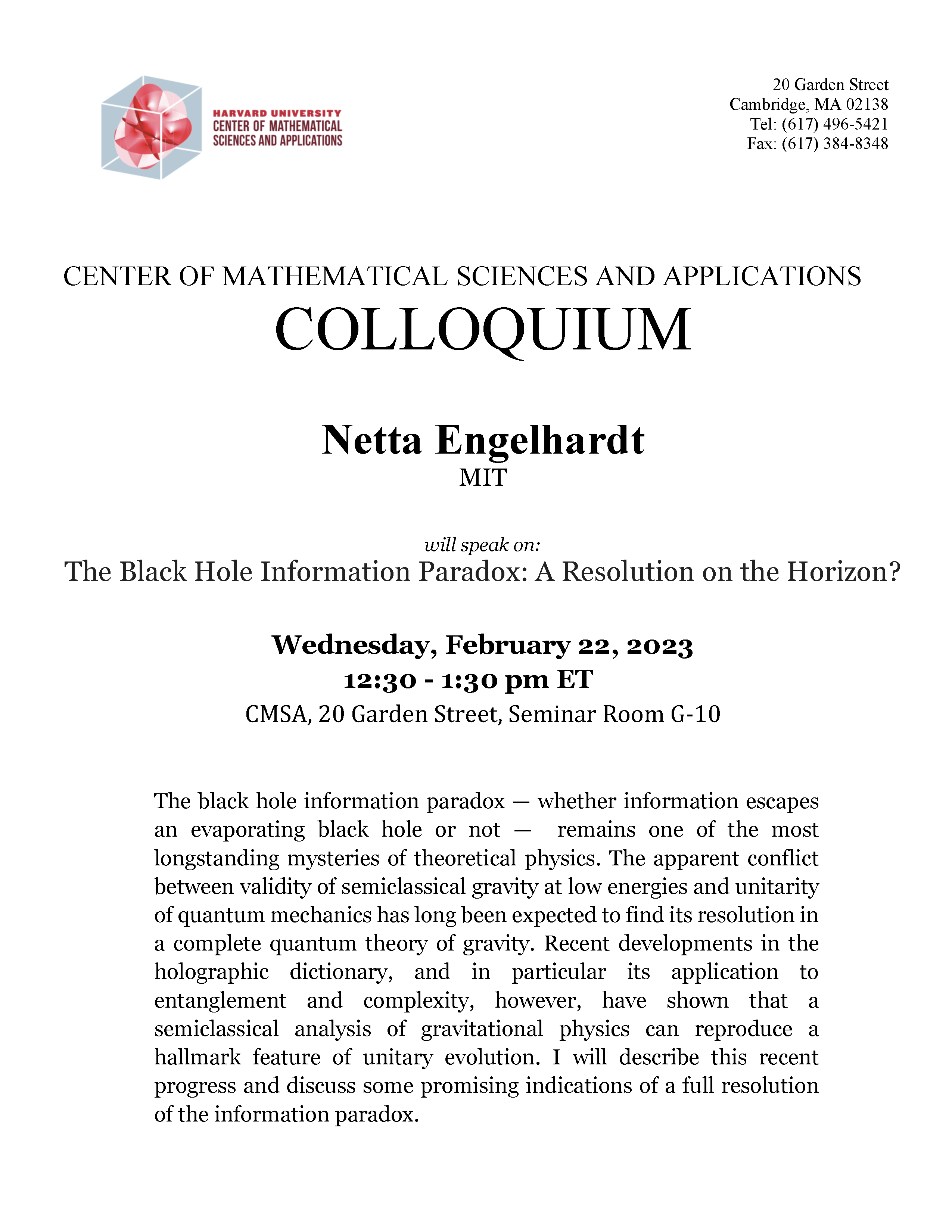 02CMSA Colloquium 02.22.2023