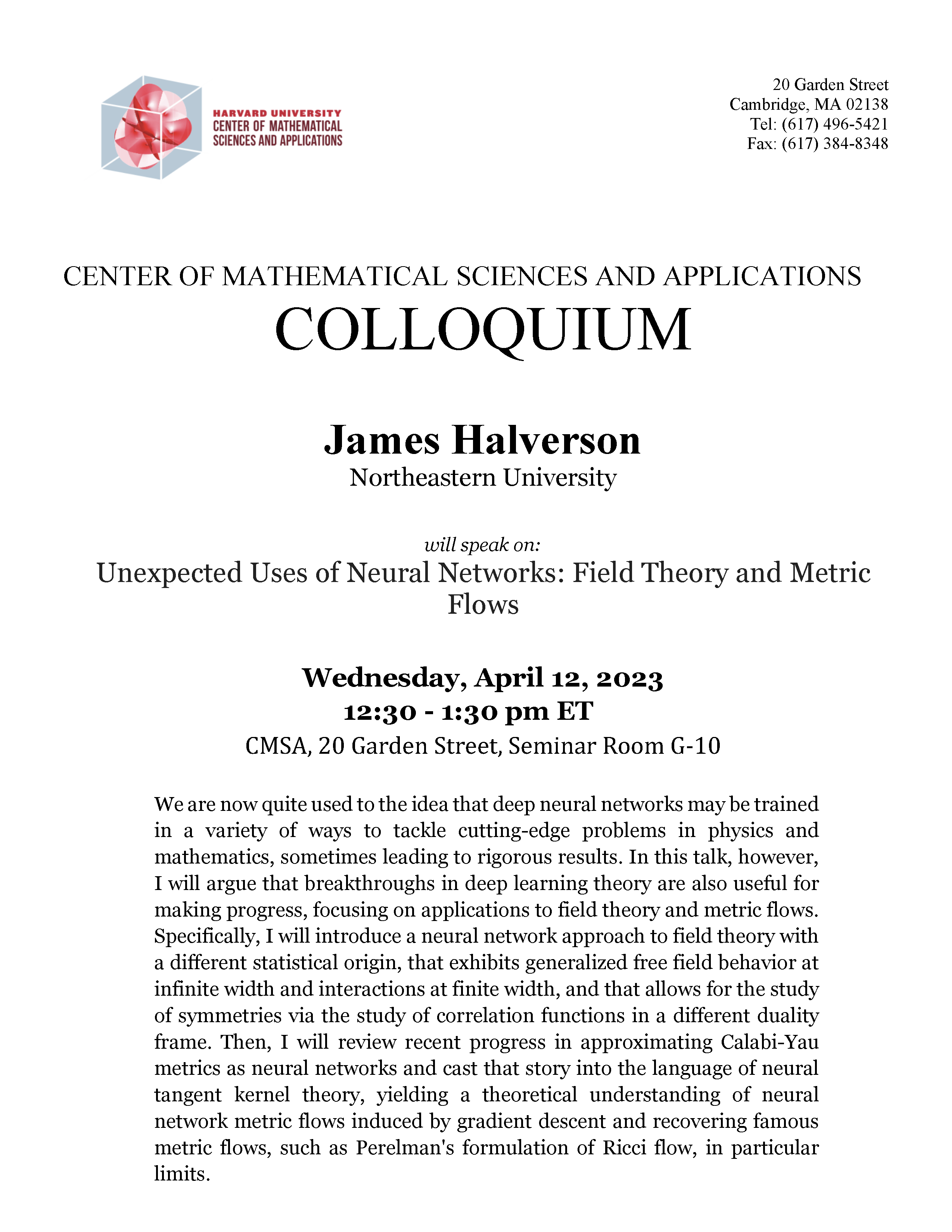 02CMSA Colloquium 04.12.2023