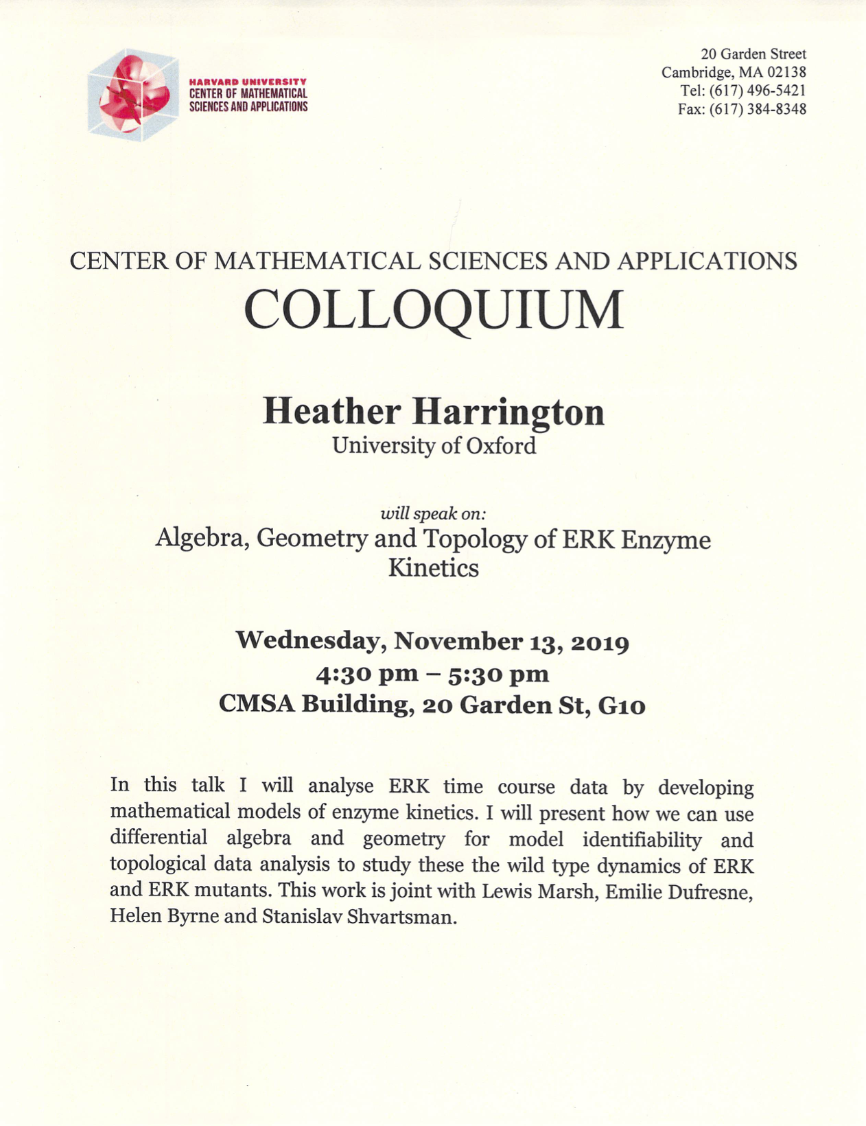 11/13/2019 Colloquium