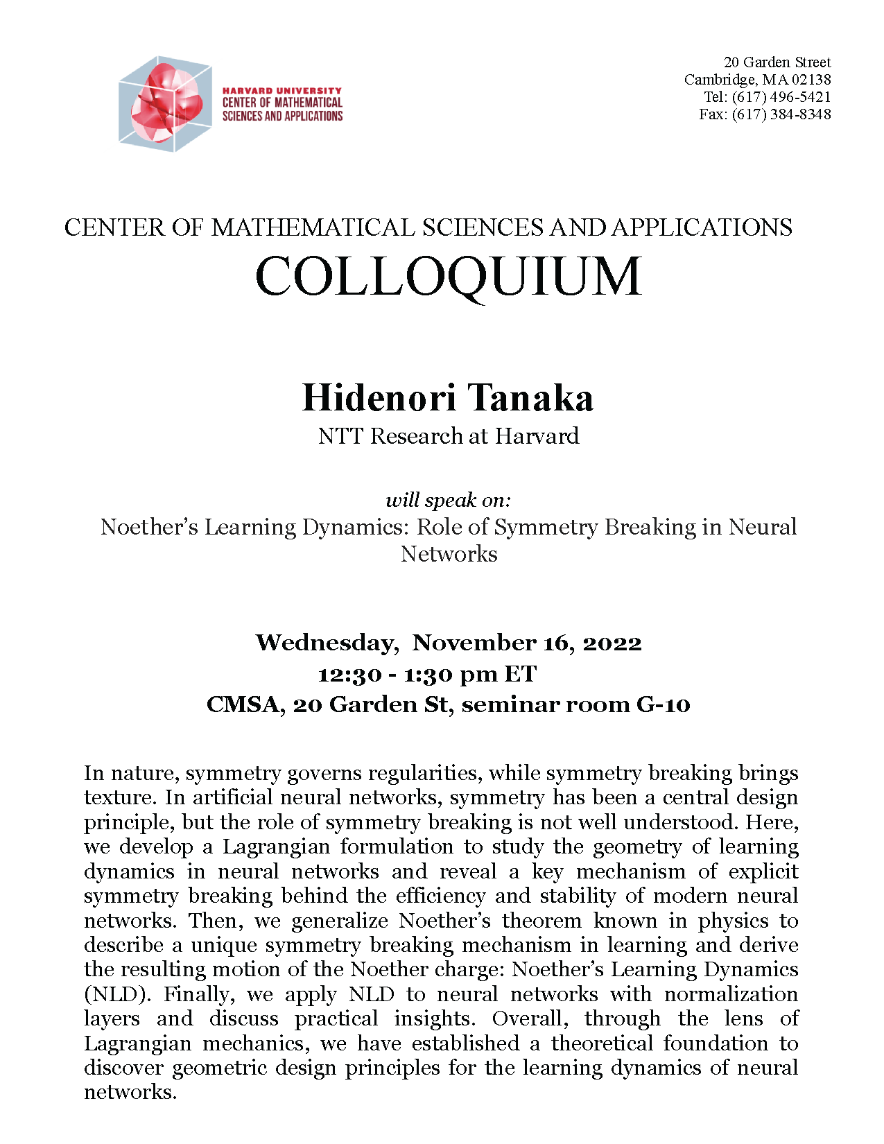 CMSA Colloquium 11.16.22 - 2