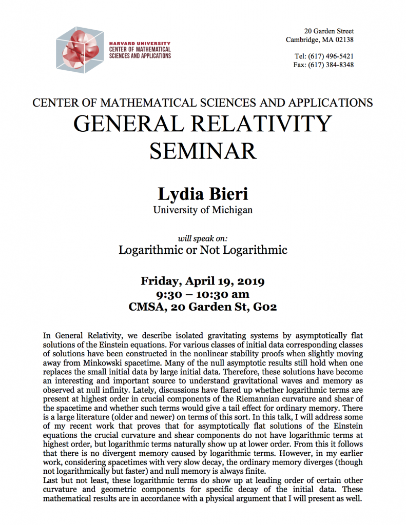 CMSA-GR-Seminar