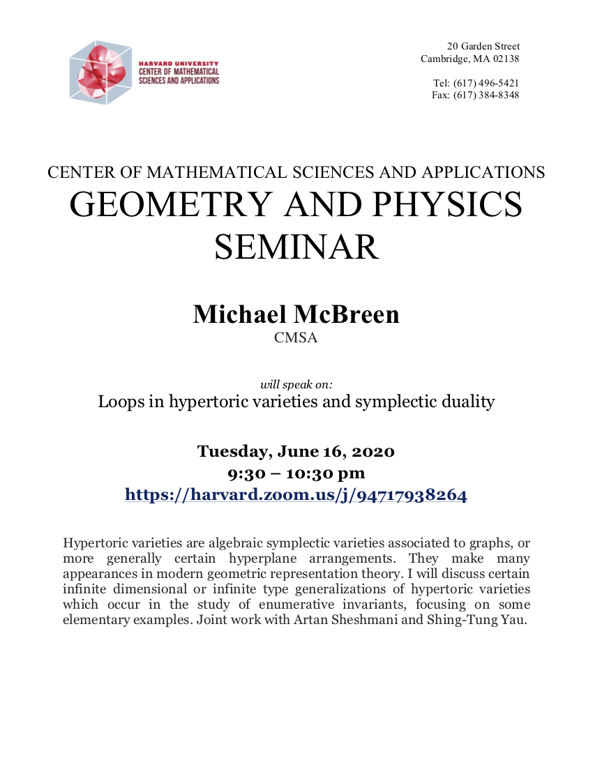 CMSA-Geometry-and-Physics-Seminar-06.16.20