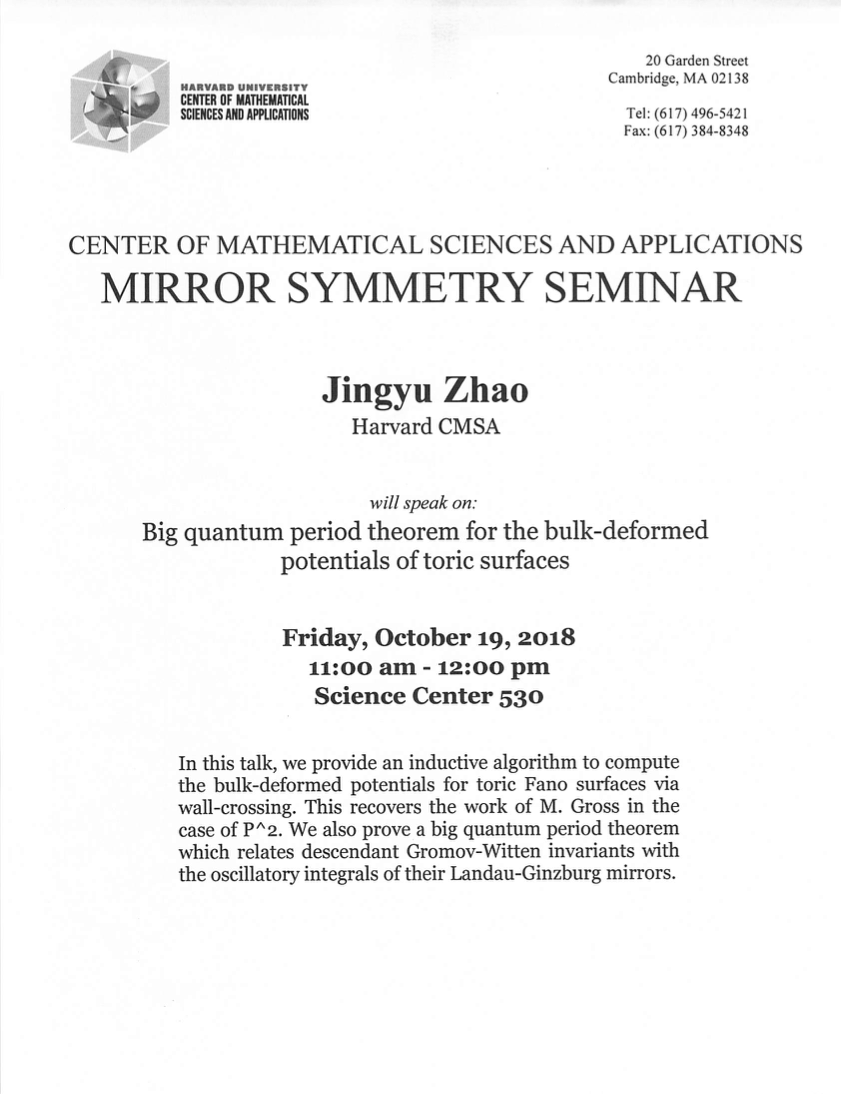 CMSA-MS-Seminar-101918