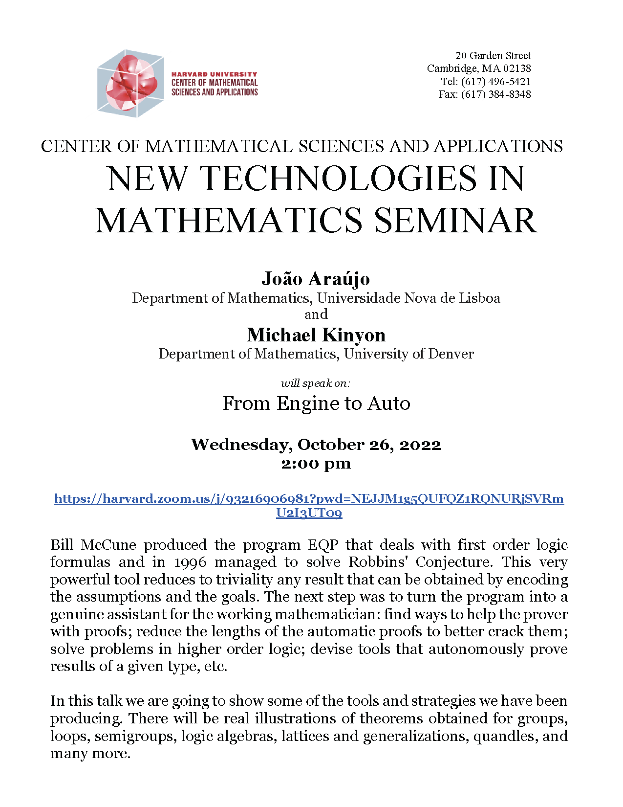 CMSA NTM Seminar 10.26.2022