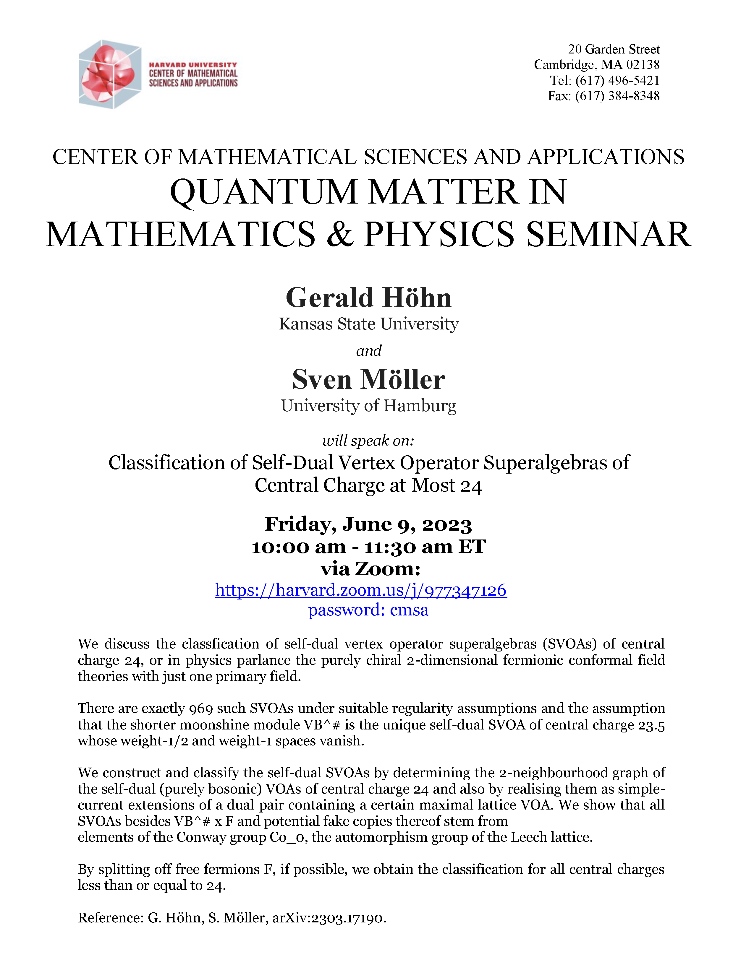 CMSA QMMP 06.09.23