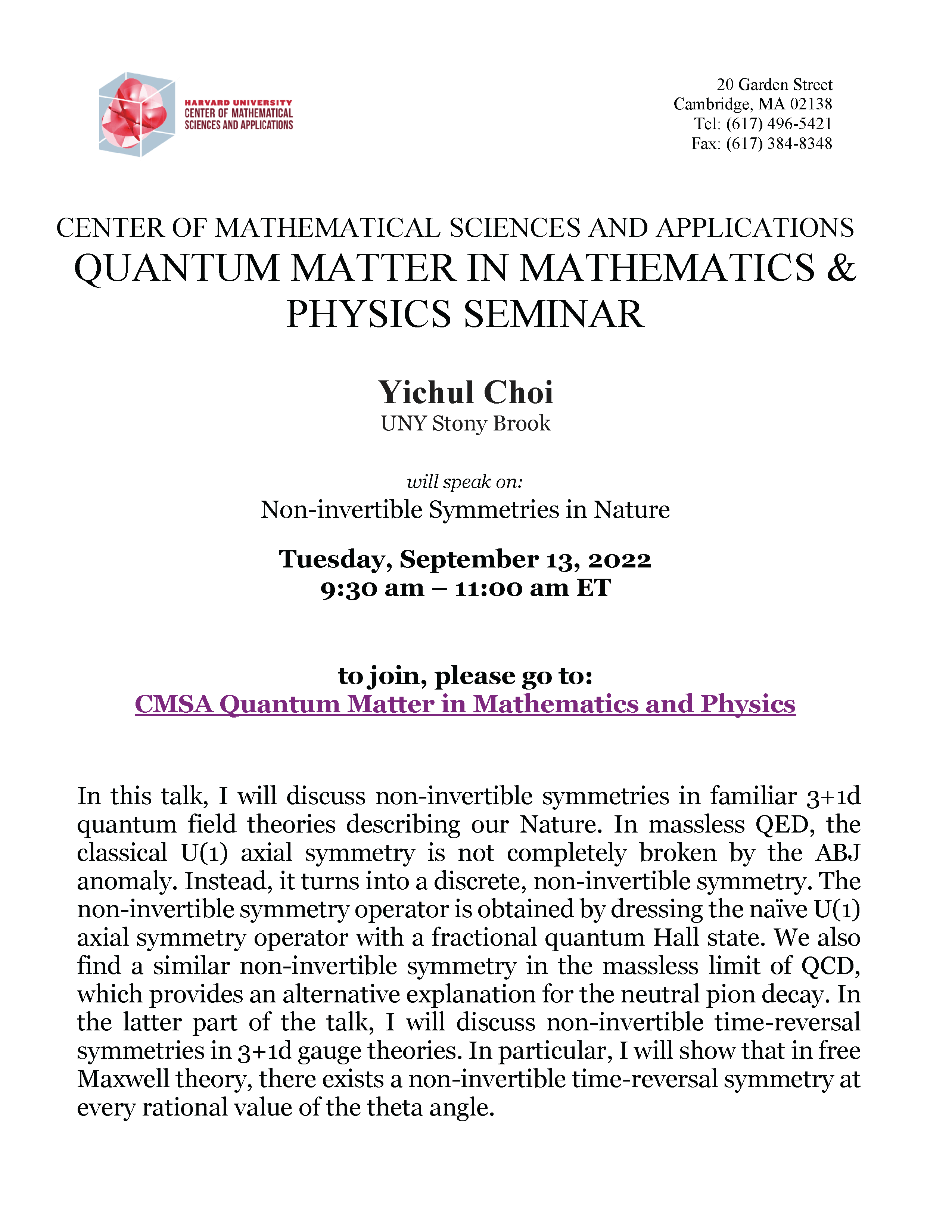 CMSA-QMMP-Seminar-09.13.22
