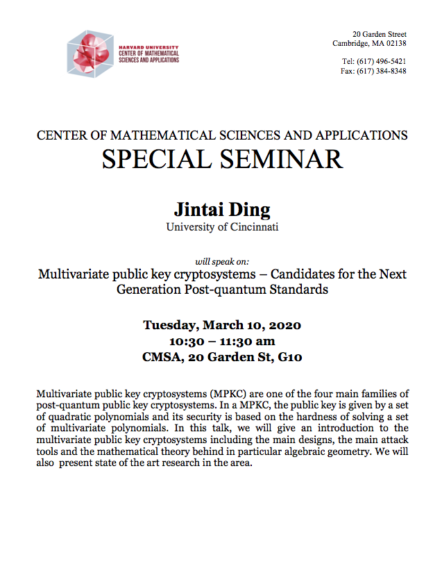 3/10/2020 Special Seminar