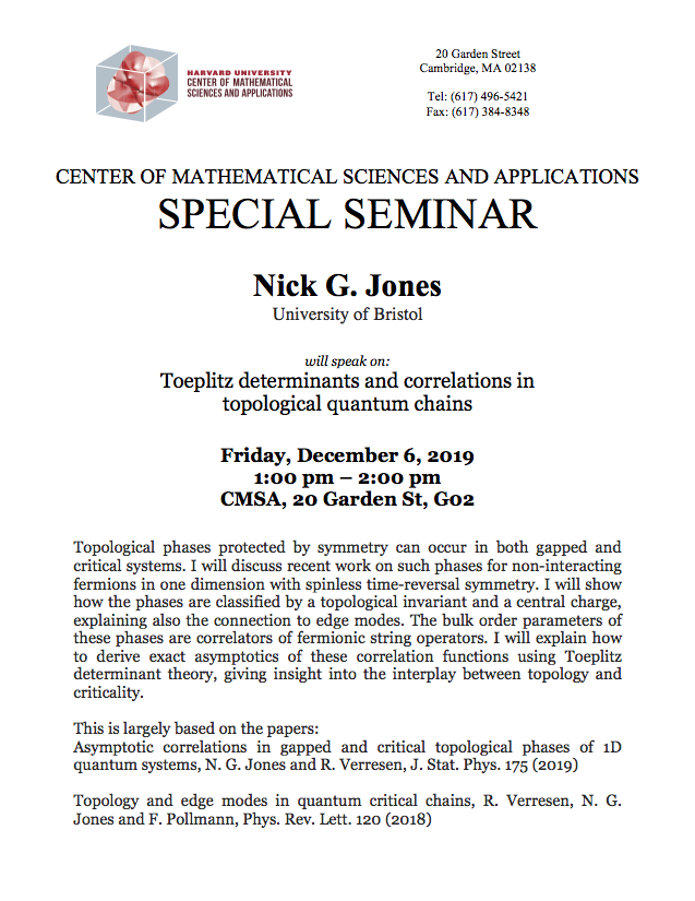 12/6/2019 Special Seminar