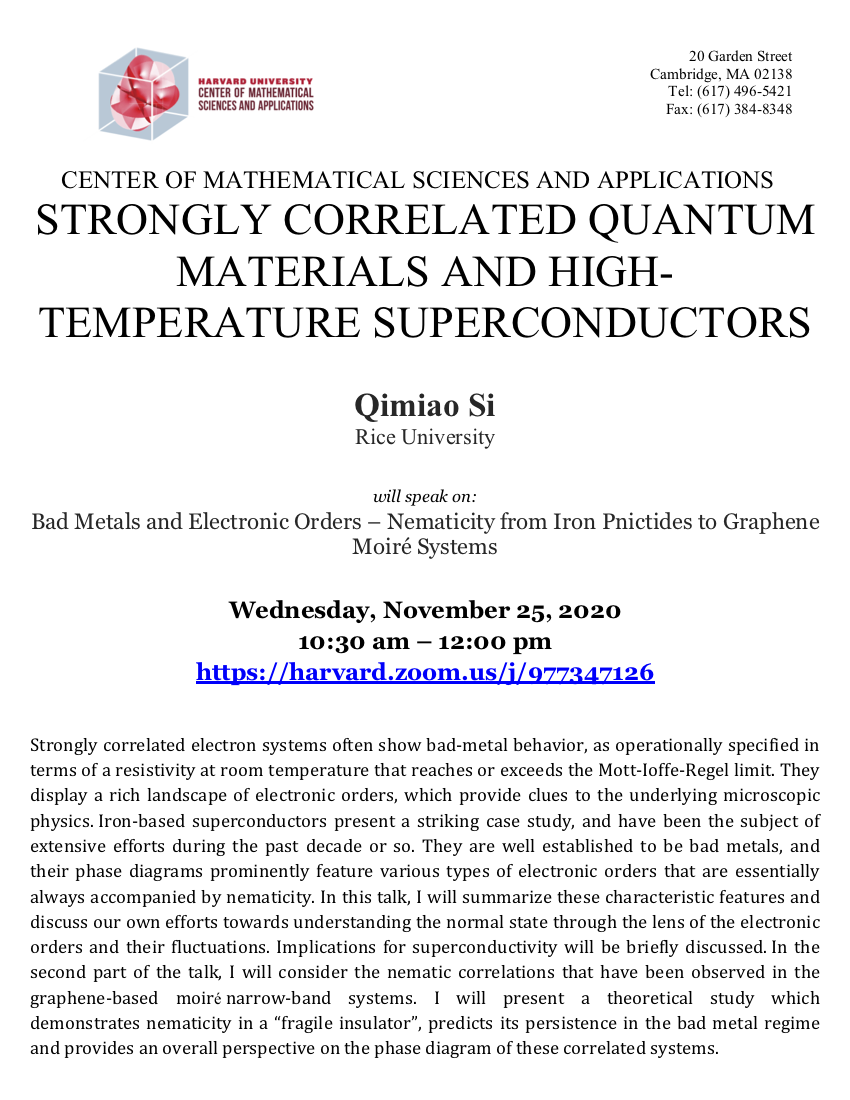 CMSA-Strongly-Correlated-Quantum-Materials-and-High-Temperature-Superconductors-11.25.20
