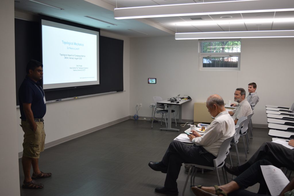 Photos of Kickoff Workshop on Topology and Quantum Phases of Matter