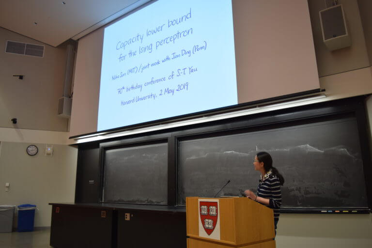 Photos from the Conference on Differential Geometry, Calabi-Yau theory and General Relativity: A conference in honor of the 70th Birthday of Shing-Tung Yau