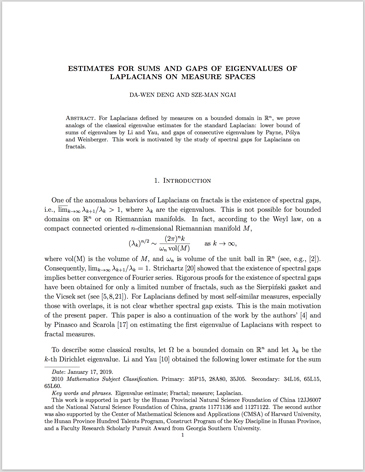 Estimates for Sums and Gaps of Eigenvalues of Laplacians on Measure Spaces