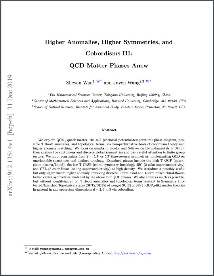 New Publications by Juven Wang
