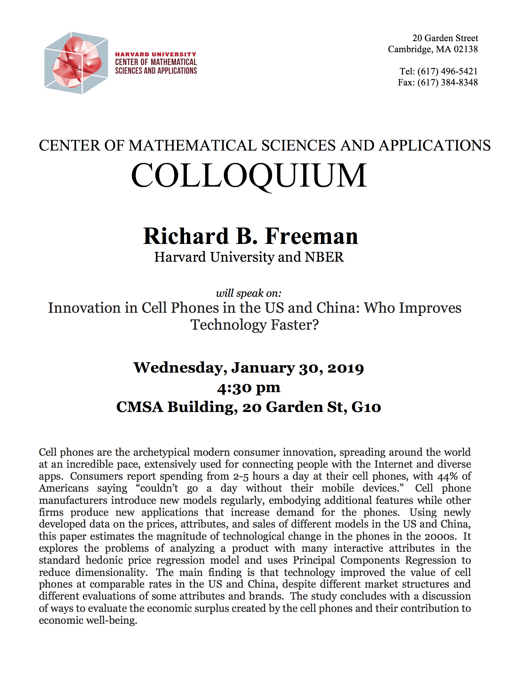 1/30/2019 Colloquium