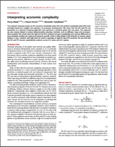 Interpreting economic complexity