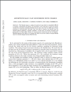 Asymptotically flat extensions with charge