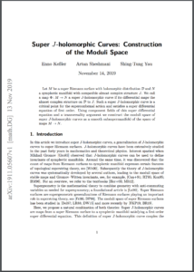 New Publications by Enno Keßler, Artan Sheshmani and Shing-Tung Yau