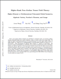 New Publications by Juven Wang