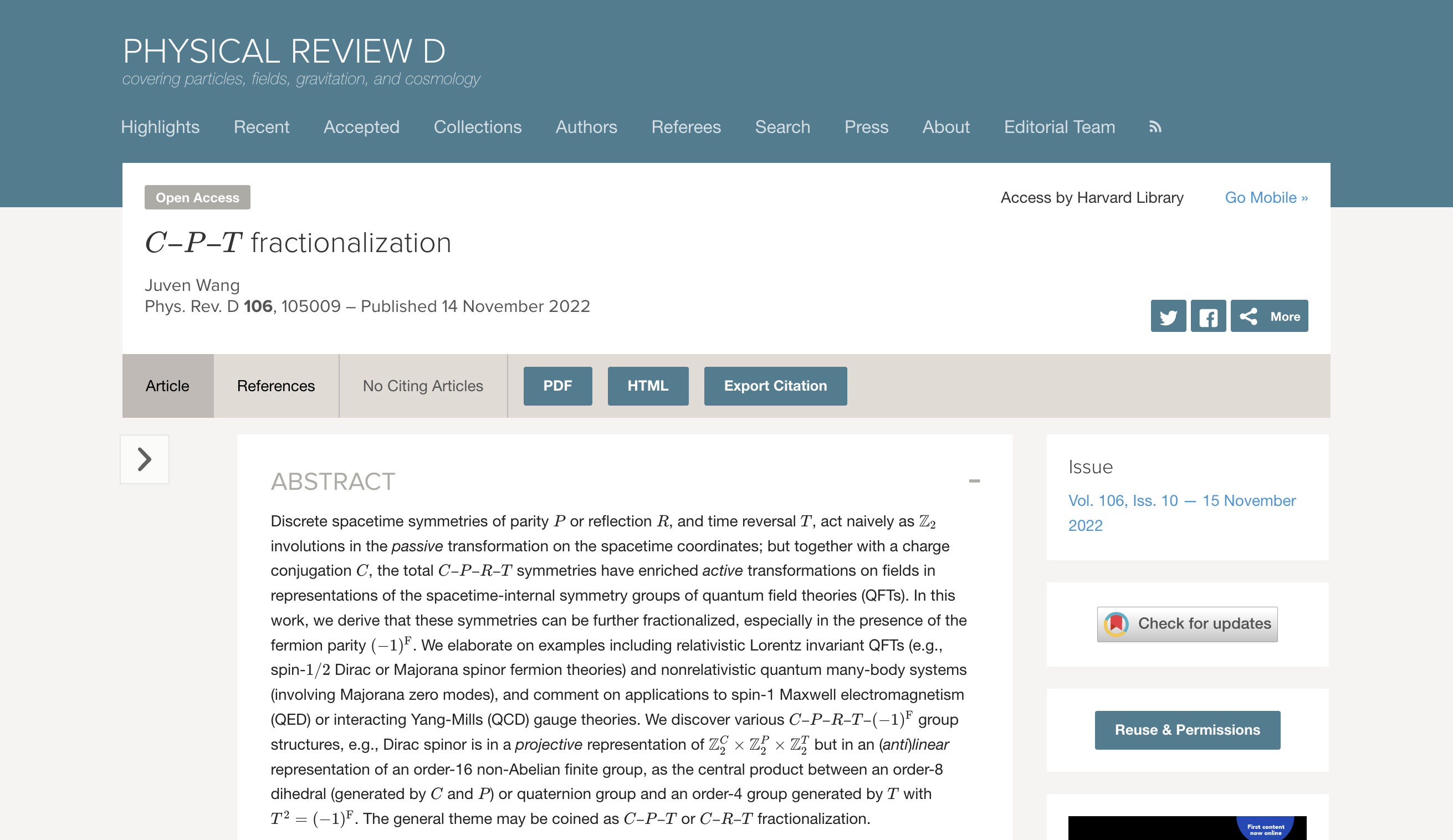 C-P-T fractionalization